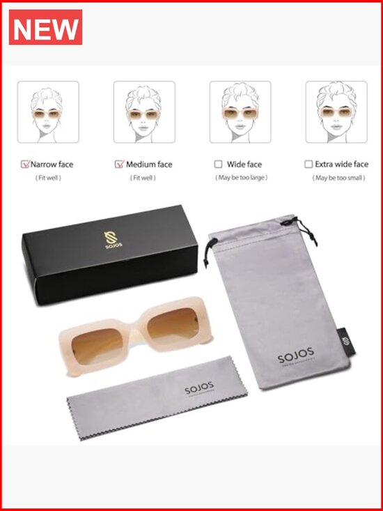 Retro Square Wrap Around Sunglasses UV400 Protection main image 6